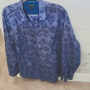 Mens INC International Concepts 100% cotton-print long sleeve shirt